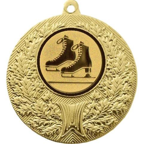Медаль №588-192 (Фигурное катание, диаметр 50 мм (Медаль цвет золото плюс жетон для вклейки) Место для вставок: обратная сторона диаметр 45 мм)