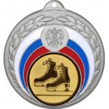 Медаль №588-196 (Фигурное катание, диаметр 50 мм (Медаль цвет серебро плюс жетон для вклейки) Место для вставок: обратная сторона диаметр 45 мм)