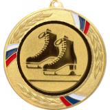 Медаль №588-1285 (Фигурное катание, диаметр 70 мм (Медаль цвет золото плюс жетон для вклейки) Место для вставок: обратная сторона диаметр 60 мм)