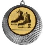 Медаль №588-1302 (Фигурное катание, диаметр 56 мм (Медаль цвет серебро плюс жетон для вклейки) Место для вставок: обратная сторона диаметр 50 мм)