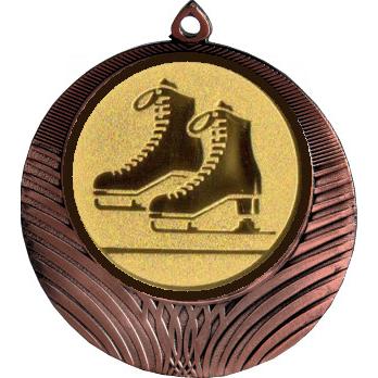 Медаль №588-8 (Фигурное катание, диаметр 70 мм (Медаль цвет бронза плюс жетон для вклейки) Место для вставок: обратная сторона диаметр 64 мм)