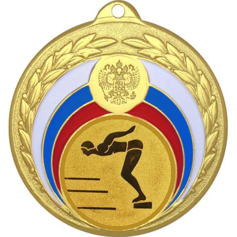 Медаль №59-196 (Прыжки в воду, диаметр 50 мм (Медаль цвет золото плюс жетон для вклейки) Место для вставок: обратная сторона диаметр 45 мм)