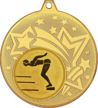 Медаль №59-27 (Прыжки в воду, диаметр 45 мм (Медаль цвет золото плюс жетон для вклейки) Место для вставок: обратная сторона диаметр 39 мм)