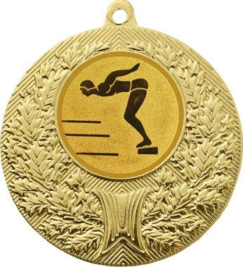 Медаль №59-192 (Прыжки в воду, диаметр 50 мм (Медаль цвет золото плюс жетон для вклейки) Место для вставок: обратная сторона диаметр 45 мм)