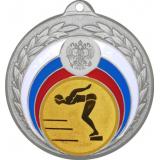 Медаль №59-196 (Плавание, диаметр 50 мм (Медаль цвет серебро плюс жетон для вклейки) Место для вставок: обратная сторона диаметр 45 мм)