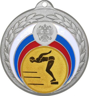 Медаль №59-196 (Прыжки в воду, диаметр 50 мм (Медаль цвет серебро плюс жетон для вклейки) Место для вставок: обратная сторона диаметр 45 мм)