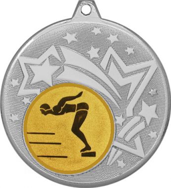 Медаль №59-1274 (Прыжки в воду, диаметр 45 мм (Медаль цвет серебро плюс жетон для вклейки) Место для вставок: обратная сторона диаметр 40 мм)