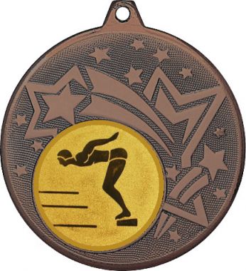 Медаль №59-27 (Прыжки в воду, диаметр 45 мм (Медаль цвет бронза плюс жетон для вклейки) Место для вставок: обратная сторона диаметр 39 мм)