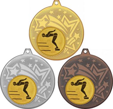 Комплект медалей №59-1274 (Прыжки в воду, диаметр 45 мм (Три медали плюс три жетона для вклейки) Место для вставок: обратная сторона диаметр 40 мм)