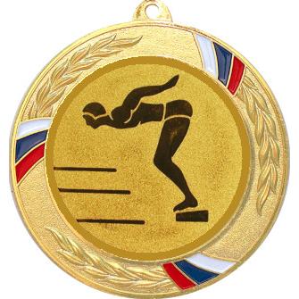 Медаль №59-1285 (Прыжки в воду, диаметр 70 мм (Медаль цвет золото плюс жетон для вклейки) Место для вставок: обратная сторона диаметр 60 мм)
