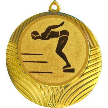 Медаль №59-1302 (Прыжки в воду, диаметр 56 мм (Медаль цвет золото плюс жетон для вклейки) Место для вставок: обратная сторона диаметр 50 мм)