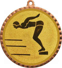 Медаль №59-8 (Прыжки в воду, диаметр 70 мм (Медаль цвет бронза плюс жетон для вклейки) Место для вставок: обратная сторона диаметр 64 мм)