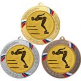 Комплект медалей №59-1285 (Прыжки в воду, диаметр 70 мм (Три медали плюс три жетона для вклейки) Место для вставок: обратная сторона диаметр 60 мм)