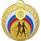 Медаль №6-196 (Танцы, диаметр 50 мм (Медаль цвет золото плюс жетон для вклейки) Место для вставок: обратная сторона диаметр 45 мм)