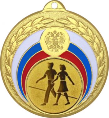 Медаль №6-196 (Танцы, диаметр 50 мм (Медаль цвет золото плюс жетон для вклейки) Место для вставок: обратная сторона диаметр 45 мм)