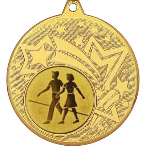 Медаль №6-1274 (Танцы, диаметр 45 мм (Медаль цвет золото плюс жетон для вклейки) Место для вставок: обратная сторона диаметр 40 мм)