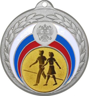 Медаль №6-196 (Танцы, диаметр 50 мм (Медаль цвет серебро плюс жетон для вклейки) Место для вставок: обратная сторона диаметр 45 мм)
