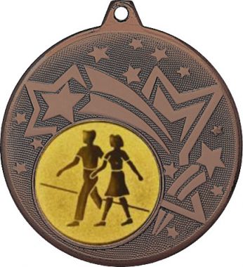 Медаль №6-1274 (Танцы, диаметр 45 мм (Медаль цвет бронза плюс жетон для вклейки) Место для вставок: обратная сторона диаметр 40 мм)