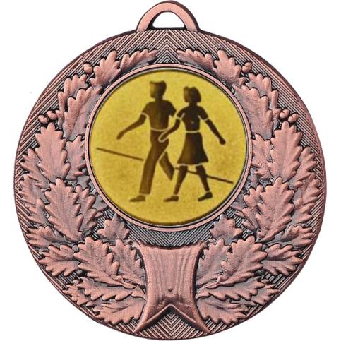 Медаль №6-192 (Танцы, диаметр 50 мм (Медаль цвет бронза плюс жетон для вклейки) Место для вставок: обратная сторона диаметр 45 мм)