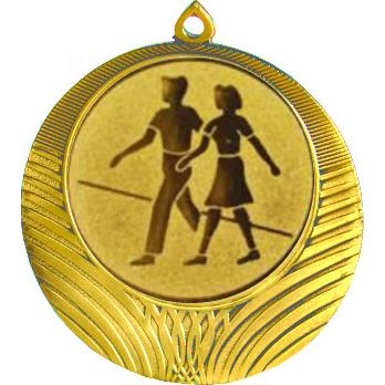 Медаль №6-8 (Танцы, диаметр 70 мм (Медаль цвет золото плюс жетон для вклейки) Место для вставок: обратная сторона диаметр 64 мм)