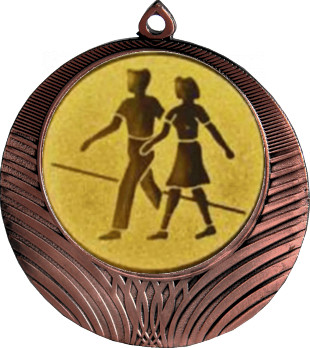 Медаль №6-8 (Танцы, диаметр 70 мм (Медаль цвет бронза плюс жетон для вклейки) Место для вставок: обратная сторона диаметр 64 мм)