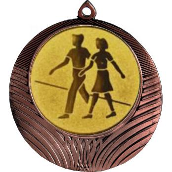Медаль №6-8 (Танцы, диаметр 70 мм (Медаль цвет бронза плюс жетон для вклейки) Место для вставок: обратная сторона диаметр 64 мм)