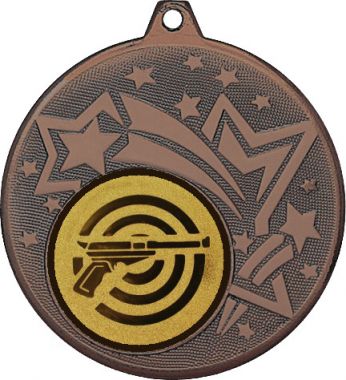 Медаль №60-1274 (Стрельба, диаметр 45 мм (Медаль цвет бронза плюс жетон для вклейки) Место для вставок: обратная сторона диаметр 40 мм)