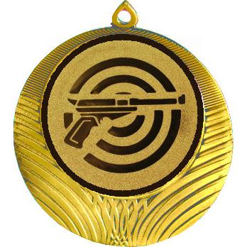 Медаль №60-8 (Пулевая стрельба, диаметр 70 мм (Медаль цвет золото плюс жетон для вклейки) Место для вставок: обратная сторона диаметр 64 мм)