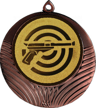 Медаль №60-1302 (Стрельба, диаметр 56 мм (Медаль цвет бронза плюс жетон для вклейки) Место для вставок: обратная сторона диаметр 50 мм)