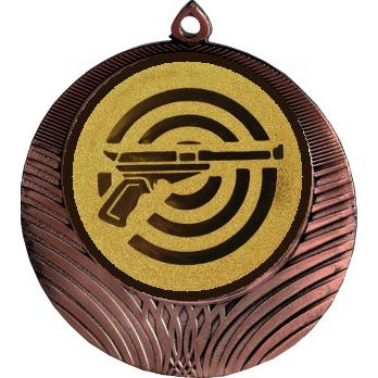 Медаль №60-8 (Пулевая стрельба, диаметр 70 мм (Медаль цвет бронза плюс жетон для вклейки) Место для вставок: обратная сторона диаметр 64 мм)