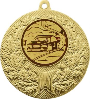 Медаль №61-192 (Автоспорт, диаметр 50 мм (Медаль цвет золото плюс жетон для вклейки) Место для вставок: обратная сторона диаметр 45 мм)
