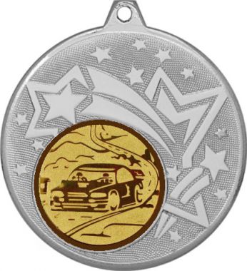 Медаль №61-1274 (Автоспорт, диаметр 45 мм (Медаль цвет серебро плюс жетон для вклейки) Место для вставок: обратная сторона диаметр 40 мм)