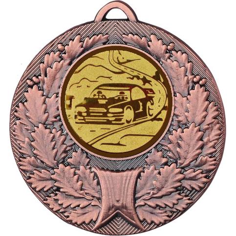 Медаль №61-192 (Автоспорт, диаметр 50 мм (Медаль цвет бронза плюс жетон для вклейки) Место для вставок: обратная сторона диаметр 45 мм)