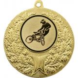Медаль №612-192 (Велоспорт, диаметр 50 мм (Медаль цвет золото плюс жетон для вклейки) Место для вставок: обратная сторона диаметр 45 мм)