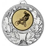 Медаль №612-192 (Велоспорт, диаметр 50 мм (Медаль цвет серебро плюс жетон для вклейки) Место для вставок: обратная сторона диаметр 45 мм)