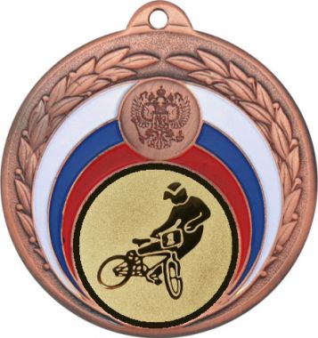 Медаль №612-196 (Велоспорт, диаметр 50 мм (Медаль цвет бронза плюс жетон для вклейки) Место для вставок: обратная сторона диаметр 45 мм)