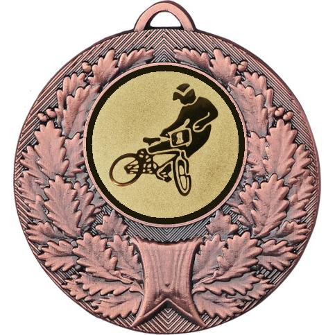 Медаль №612-192 (BMX, диаметр 50 мм (Медаль цвет бронза плюс жетон для вклейки) Место для вставок: обратная сторона диаметр 45 мм)
