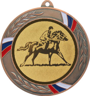 Медаль №614-1285 (Конный спорт, диаметр 70 мм (Медаль цвет бронза плюс жетон для вклейки) Место для вставок: обратная сторона диаметр 60 мм)
