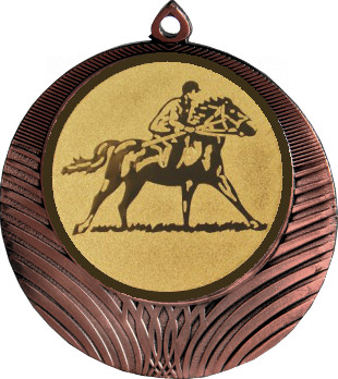 Медаль №614-8 (Конный спорт, диаметр 70 мм (Медаль цвет бронза плюс жетон для вклейки) Место для вставок: обратная сторона диаметр 64 мм)