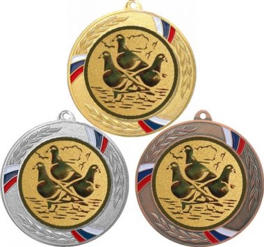 Комплект медалей №616-1285 (Животноводство, диаметр 70 мм (Три медали плюс три жетона для вклейки) Место для вставок: обратная сторона диаметр 60 мм)