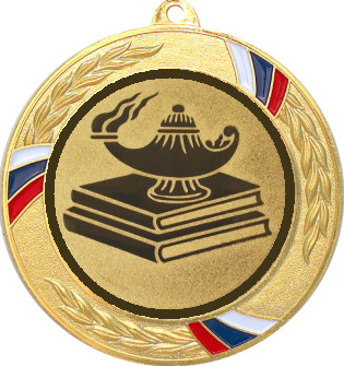 Медаль №619-1285 (Образование, диаметр 70 мм (Медаль цвет золото плюс жетон для вклейки) Место для вставок: обратная сторона диаметр 60 мм)