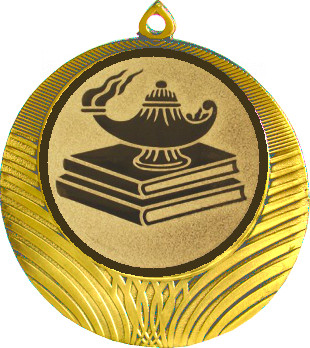 Медаль №619-8 (Образование, диаметр 70 мм (Медаль цвет золото плюс жетон для вклейки) Место для вставок: обратная сторона диаметр 64 мм)