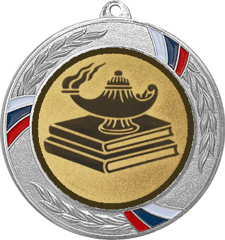 Медаль №619-1285 (Образование, диаметр 70 мм (Медаль цвет серебро плюс жетон для вклейки) Место для вставок: обратная сторона диаметр 60 мм)