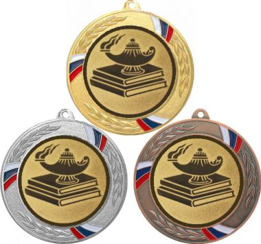 Комплект медалей №619-1285 (Образование, диаметр 70 мм (Три медали плюс три жетона для вклейки) Место для вставок: обратная сторона диаметр 60 мм)