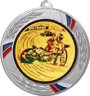Медаль №625-1285 (Автоспорт, диаметр 70 мм (Медаль цвет серебро плюс жетон для вклейки) Место для вставок: обратная сторона диаметр 60 мм)