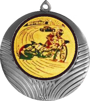 Медаль №625-8 (Автоспорт, диаметр 70 мм (Медаль цвет серебро плюс жетон для вклейки) Место для вставок: обратная сторона диаметр 64 мм)