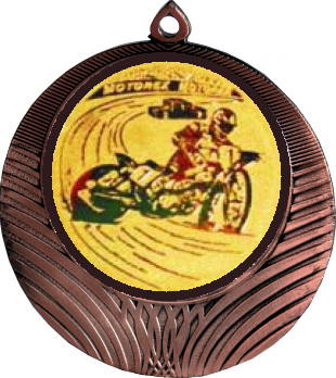 Медаль №625-8 (Автоспорт, диаметр 70 мм (Медаль цвет бронза плюс жетон для вклейки) Место для вставок: обратная сторона диаметр 64 мм)