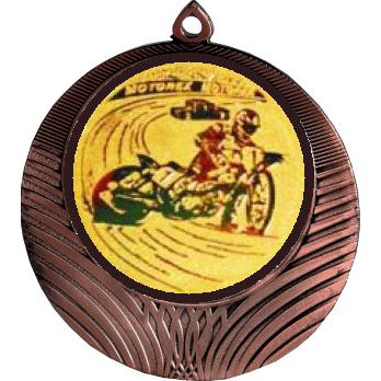 Медаль №625-1302 (Автоспорт, диаметр 56 мм (Медаль цвет бронза плюс жетон для вклейки) Место для вставок: обратная сторона диаметр 50 мм)