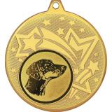 Медаль №626-1274 (Собаководство, диаметр 45 мм (Медаль цвет золото плюс жетон для вклейки) Место для вставок: обратная сторона диаметр 40 мм)