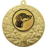 Медаль №626-192 (Собаководство, диаметр 50 мм (Медаль цвет золото плюс жетон для вклейки) Место для вставок: обратная сторона диаметр 45 мм)